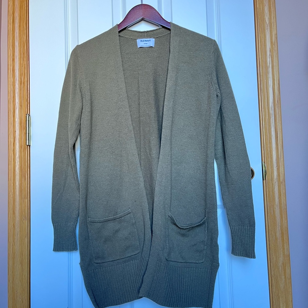 Old Navy Women's Olive Cardigan Sweater